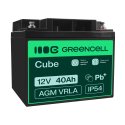 Green Cell® AGM 12V 40Ah VRLA batterij Accu voedingsaccu maaier scooter boot vissersboot tuinhuis