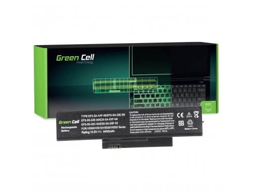 Batterij voor Fujitsu Esprimo Mobile V6515 Laptop 4400 mAh 10.8V / 11.1V Li-Ion- Green Cell