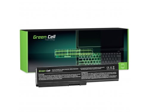 Batterij voor Toshiba Satellite L740 Laptop 4400 mAh 10.8V / 11.1V Li-Ion- Green Cell