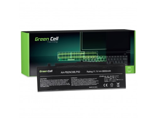 Batterij voor Samsung NP-P60T000/SEG Laptop 6600 mAh 11.1V / 10.8V Li-Ion- Green Cell