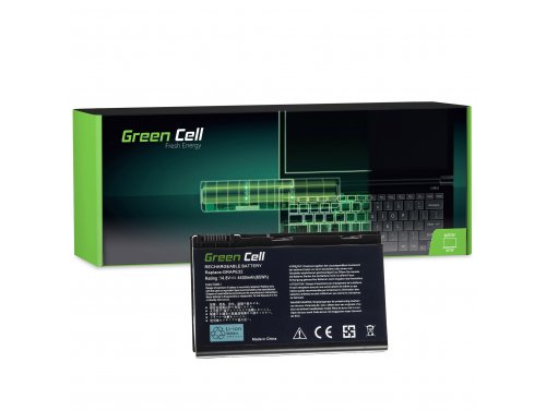 Batterij voor Acer TravelMate 5230 Laptop 4400 mAh 14.8V / 14.4V Li-Ion- Green Cell