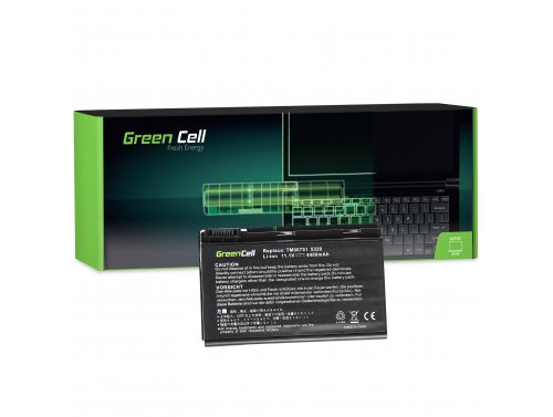 Batterij voor Acer TravelMate 5520 Laptop 4400 mAh 10.8V / 11.1V Li-Ion- Green Cell