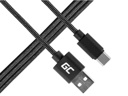 Kabel Draht Green Cell USB-C Nylon 1m