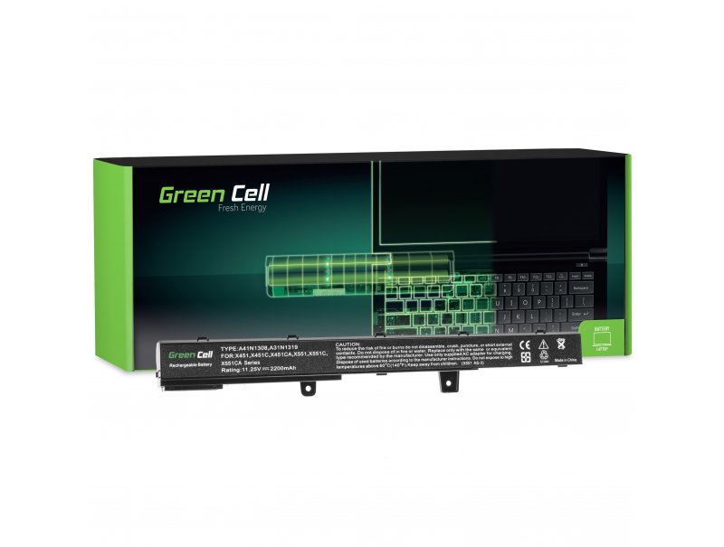 Maryanne Jones Voorrecht Andrew Halliday Green Cell Laptop Accu A41N1308 A31N1319 voor Asus F751L R509 R512 R512C  X451 X551 X551C X551CA X551M X551MA X551MAV X751L - Battery Empire
