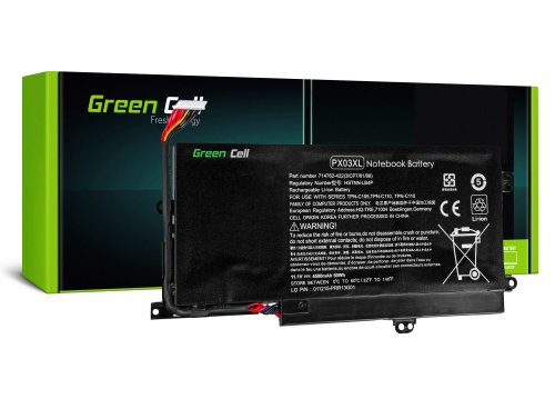 Batterij voor HP ENVY 14-k010la Laptop 3400 mAh 11.1V / 10.8V Li-Polymer- Green Cell
