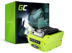 Green Cell ® Akku für Rasen GreenWorks 2601102 G-MAX 40V 4Ah Samsung