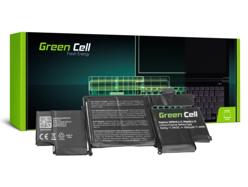 Green Cell Laptop Accu A1493 voor Apple MacBook Pro 13 A1502 (Late 2013 Mid 2014)