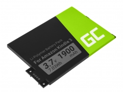 Batterij Green Cell 170-1032-00 voor ebook Amazon Kindle III Wi-Fi 3G Keyboard B006 B008 B00A BOO6 3rd Gen, 1900mAh