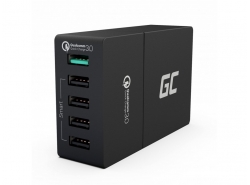 Universele oplader Green Cell ® met snellaadfunctie, 5 USB-poorten, QC 3.0