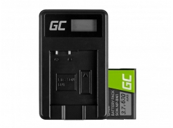 Green Cell ® Akku NP-BN1 und Ladegerät BC-CSN für Sony Cyber-Shot DSC-QX10 DSC-QX100 DSC-TF1 DSC-TX10 DSC-W530