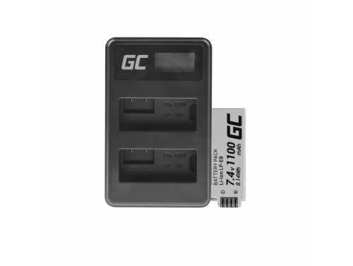 Green Cell ® -batterij LP-E8 en lader LC-E6 voor Canon PowerShot G15 G16 G1X G3X SX40 HS SX40HS SX50 HS SX60 HS 7.4V 800mAh