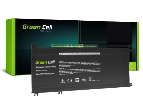 Green Cell Batterij 33YDH voor Dell Inspiron G3 3579 3779 G5 5587 G7 7588 7577 7773 7778 7779 7786 Latitude 3380 3480 3490 3590