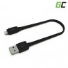 Green Cell GCmatte USB - Lightning-kabel van 25 cm voor iPhone, iPad, iPod, snel opladen