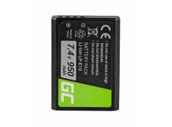 Green Cell ® Akku LP-E10 für Canon EOS Rebel T3, T5, T6, Kiss X50, Kiss X70, EOS 1100D, EOS 1200D, EOS 1300D 7.4V 950mAh