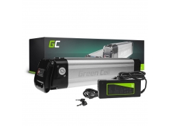 Green Cell ® Fietsaccu 36V 8.8Ah Li-Ion Silverfish Pedelec E-Bike Batterij met Lader