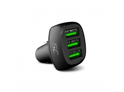 Green Cell Autolader 54W GC PowerRide met Ultra Charge snelladen - 3x USB-A