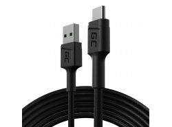 Kabel Green Cell GC PowerStream USB-A - USB-C 200cm, snel opladen Ultra Charge, QC 3.0