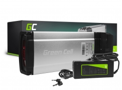Green Cell® Fietsaccu 36V 12Ah Li-Ion EBike Rear Rack Green Cell Accu voor Elektrische Fiets Batterij met Lader