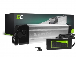 Green Cell® Fietsaccu 36V 11Ah Li-Ion E-Bike Silverfish Green Cell Accu voor Elektrische Fiets Batterij met Lader