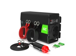 Green Cell ® 300 W / 600 W Spanningsomvormer Omvormer 24 V tot 230 V Omvormer USB