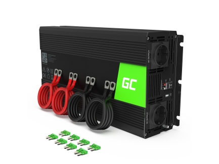 Fietstaxi interval koel Green Cell® Power Inverter 3000 W / 6000 W 12V tot 230 V USB