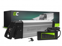 Green Cell® Fietsaccu 24V 12Ah Li-Ion E-Bike Silverfish Green Cell Accu voor Elektrische Fiets Batterij met Lader