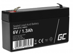 Green Cell ® Gel Batterie AGM VRLA 6V 1.3Ah