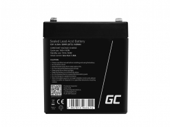 Green Cell ® -batterij AGM VRLA 12V 4.5Ah