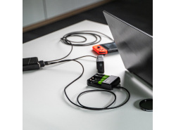 Kabel Green Cell Ray USB-A - USB-C Grüne LED 1,2m mit Unterstützung für Ultra Charge QC3.0-Schnellladung