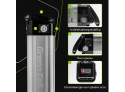 Green Cell ® Akku für Elektrofahrräder e-Bike 24V 10.4Ah 250Wh