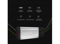 Batterij Batterij Green Cell Achterdrager 36V 11.6Ah 418 Wh voor elektrische fiets e-bike Pedelec
