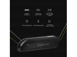 Batterij Batterij Green Cell onderbuis 36V 11.6Ah 418 Wh voor elektrische fiets e-bike Pedelec