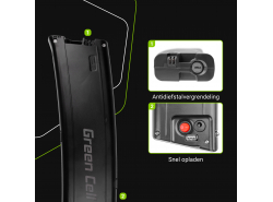 Oplaadbare batterij Green Cell celframe batterij 36V 7.8Ah 281Wh voor elektrische fiets e-bike Pedelec