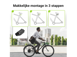 Oplaadbare batterij Green Cell Frog 36V 11.6Ah 418Wh voor elektrische fiets E-Bike Pedelec