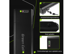 Oplaadbare batterij Green Cell Achterdrager 24V 13Ah 312Wh voor elektrische fiets E-Bike Pedelec