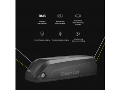 Green Cell® E-Bike Akku 36V 10.4Ah Li-Ion Down Tube Batterie mit Ladegerät