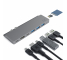 Adapter HUB USB-C Green Cell 8 in 1 (Thunderbolt 3 HDMI USB SD microSD) voor MacBook Pro 13