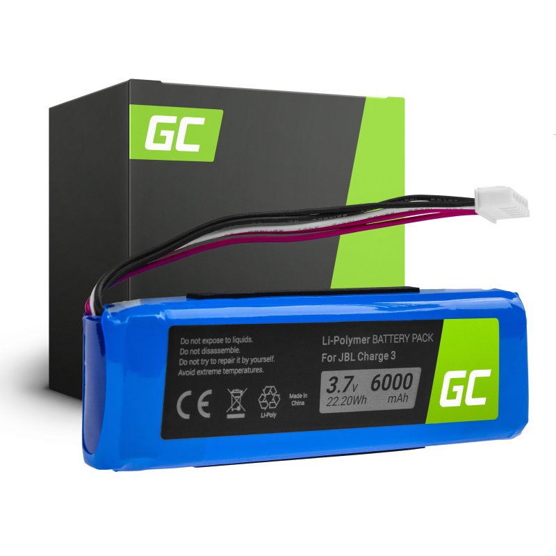 Batterij voor luidspreker Charge 3 III, Li-Polymer 6000mAh