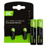 2x Oplaadbare batterijen AAA R3 950mAh Ni-MH accu's Green Cell