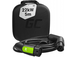 Green Cell Laadkabel Type 2 22kW 32A 5m 3-Fases voor Tesla Model S/3/X/Y, i3, i4, iX, ID.3, ID.4, EV6, E-Tron, IONIQ 5, EQC, ZOE