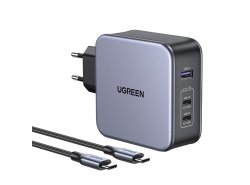 Wandlader UGREEN CD289, 2x USB-C, 1x USB-A, GaN, 140W, 2m kabel