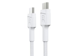 Kabel Witte USB-C Type C 30cm Green Cell PowerStream met snelladen Power Delivery 60W, Ultra Charge, Quick Charge 3.0