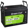 Batterij Lithium-ijzerfosfaat LiFePO4 Green Cell 12V 12.8V 200Ah voor zonnepanelen, campers en boten