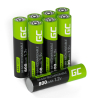 8x Oplaadbare batterijen AAA R3 800mAh Ni-MH accu's Green Cell