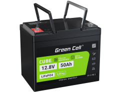 Green Cell® LiFePO4 accu 50Ah 12.8 V 640Wh lithium-ijzerfosfaat batterij voor PV-systeem, Kampeerwagen, Boote