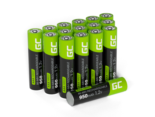 16x Oplaadbare batterijen AAA R3 950mAh Ni-MH accu's Green Cell