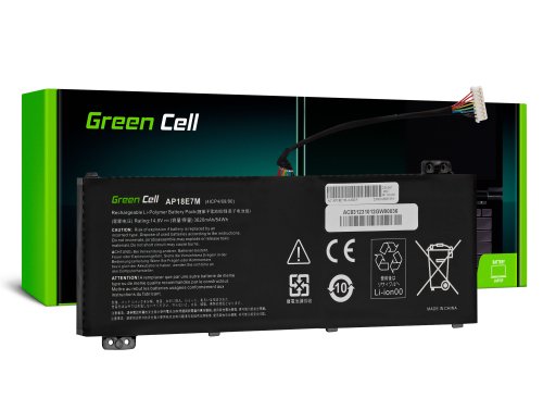 Green Cell Batterij AP18E7M AP18E8M voor Acer Nitro AN515-44 AN515-45 AN515-54 AN515-55 AN515-57 AN515-58 AN517-51