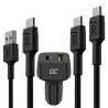 Snellaadkit voor mobiele telefoons – 48W USB-C USB-A oplader + 2x USB-C-kabels van 30 cm