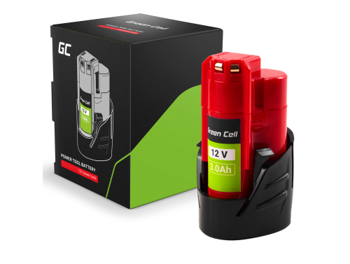 Green Cell Li-Ion (12V 3Ah) Accu voor Milwaukee M12 12 V Vervangende batterij voor B3 4932451388