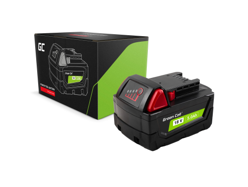 Green Cell Li-Ion (18V 5Ah) Accu voor Milwaukee M18 18 V Vervangende batterij voor B5 4932430483